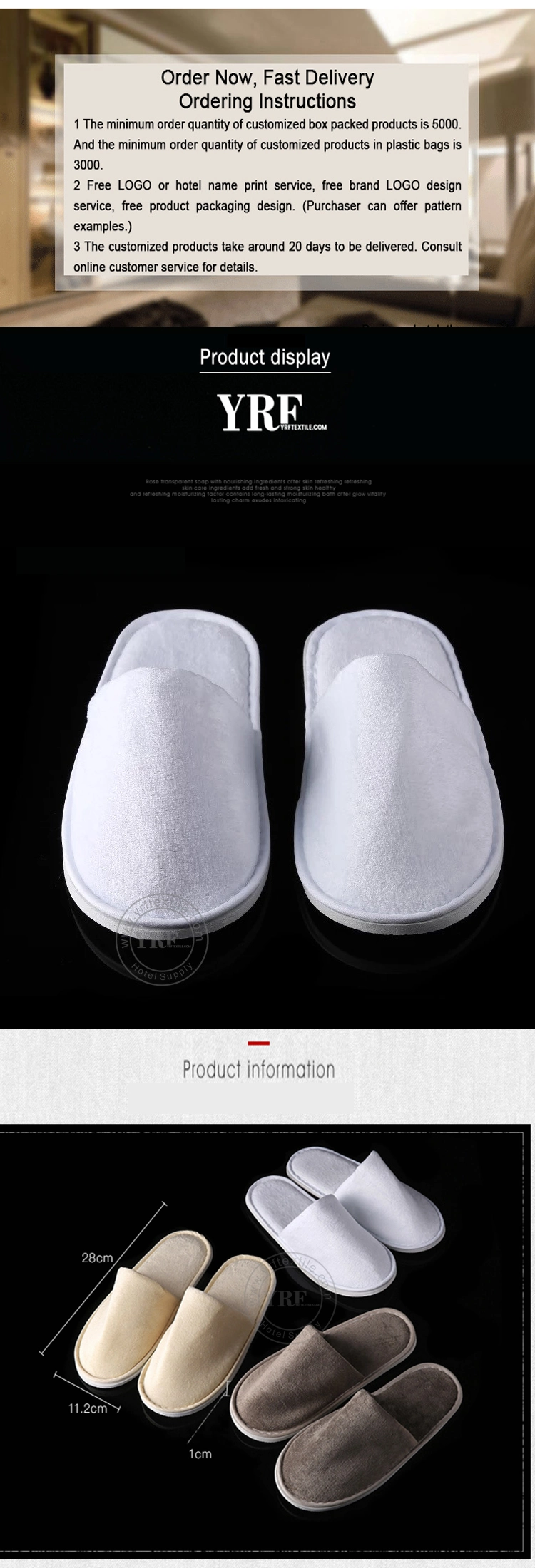 Wholesale Good Quality House Guest Slippers