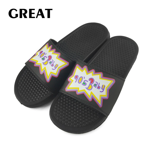 Greatshoe Custom Man Slide Slipper Summer Beach EVA Slipper Bath Anti-Slip Slide Sandal