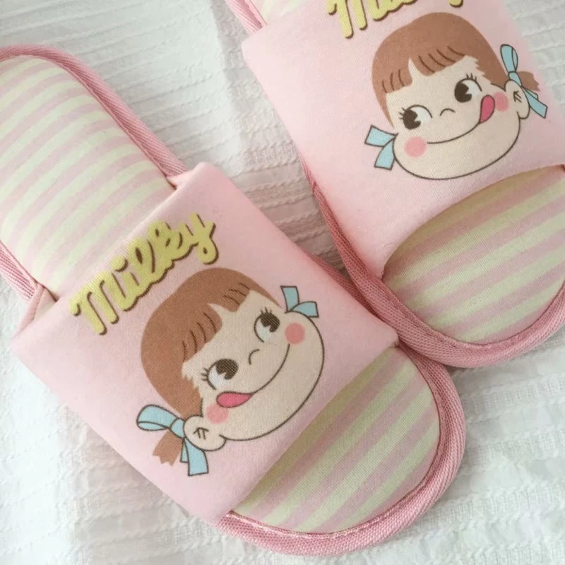 Fashion Cartoon Sandals and Slippers Female Home Indoor Couple Pure Cotton Breathable Non-Slip Slippers