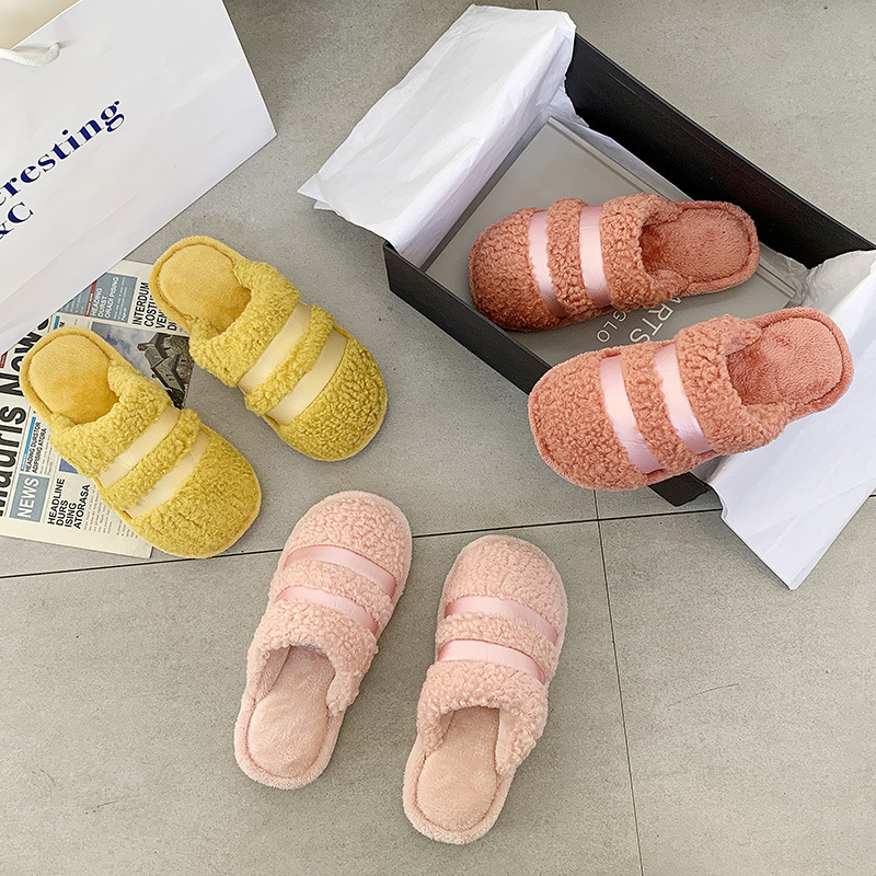 2020 Best Selling Men Wholesale Fur Slippers Women Fashion Plush Flat Slides Sandals Beryliya Indoor Slippers