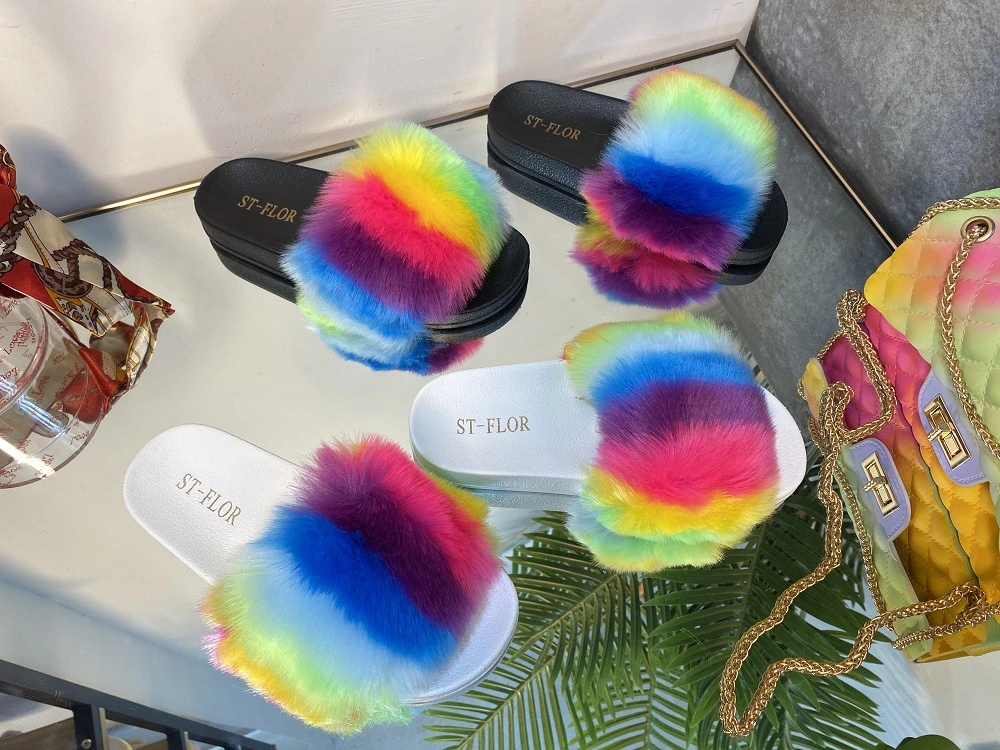 Wholesale Fur Slippers, Wholesale Fur Slides Sandals, Cheap Sale Women Slippers