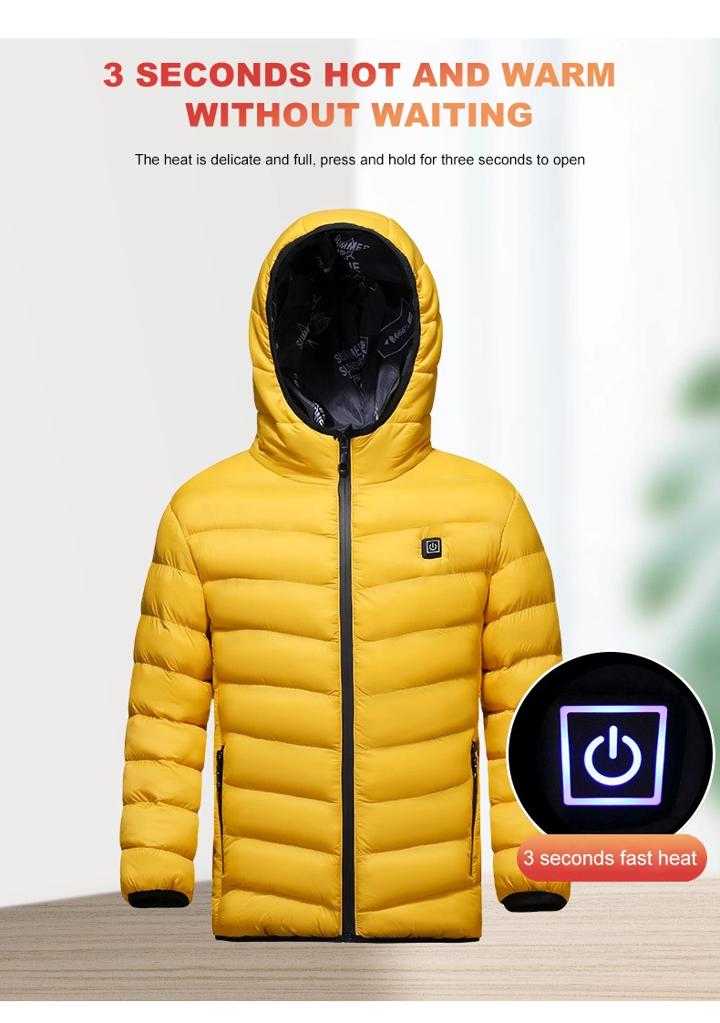 USB Interface Smart Electric Heated Jacket Winter Warm Kids Th23001