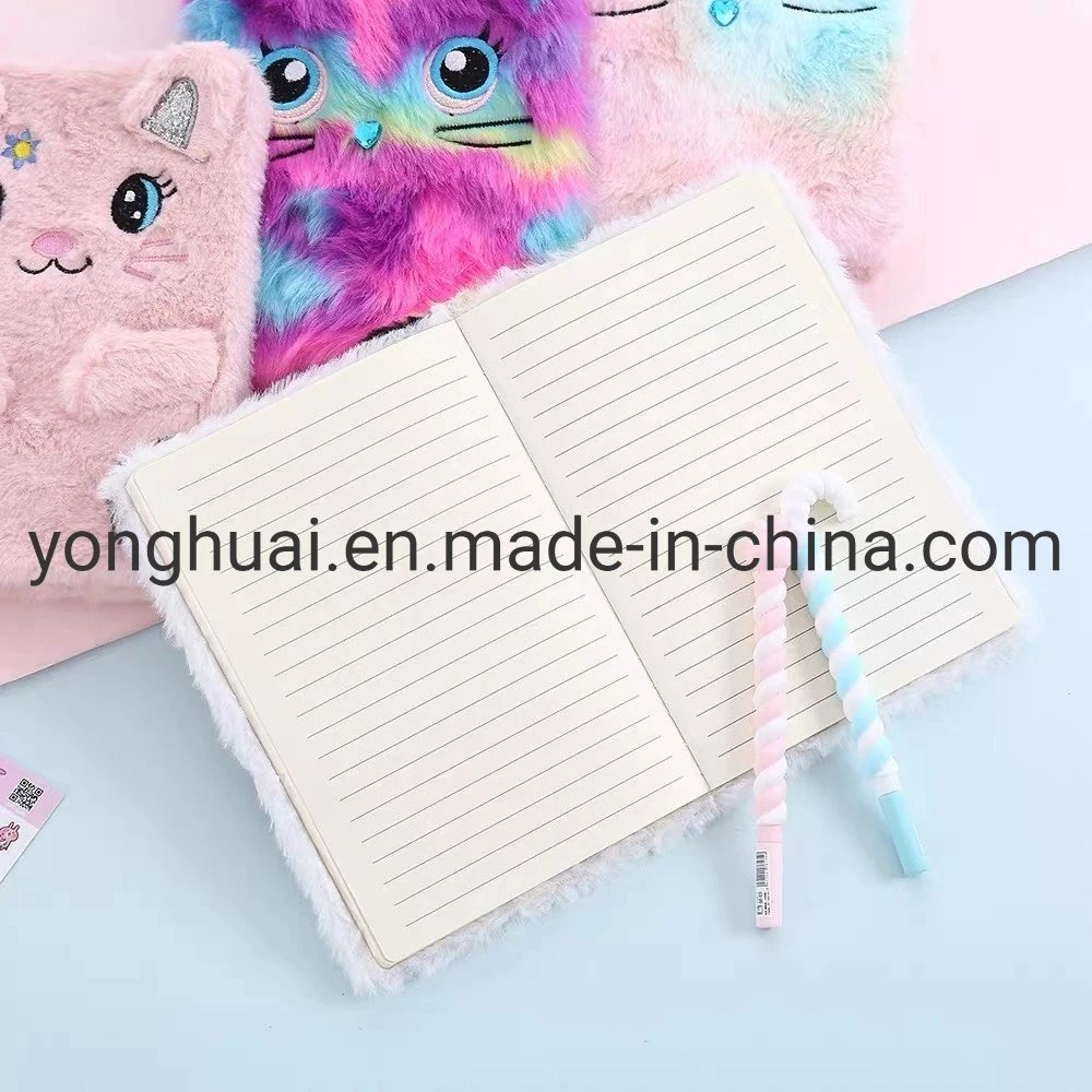 Christmas Promotion Gift Notebook Kids Plush Diary Animal Shaped Diary