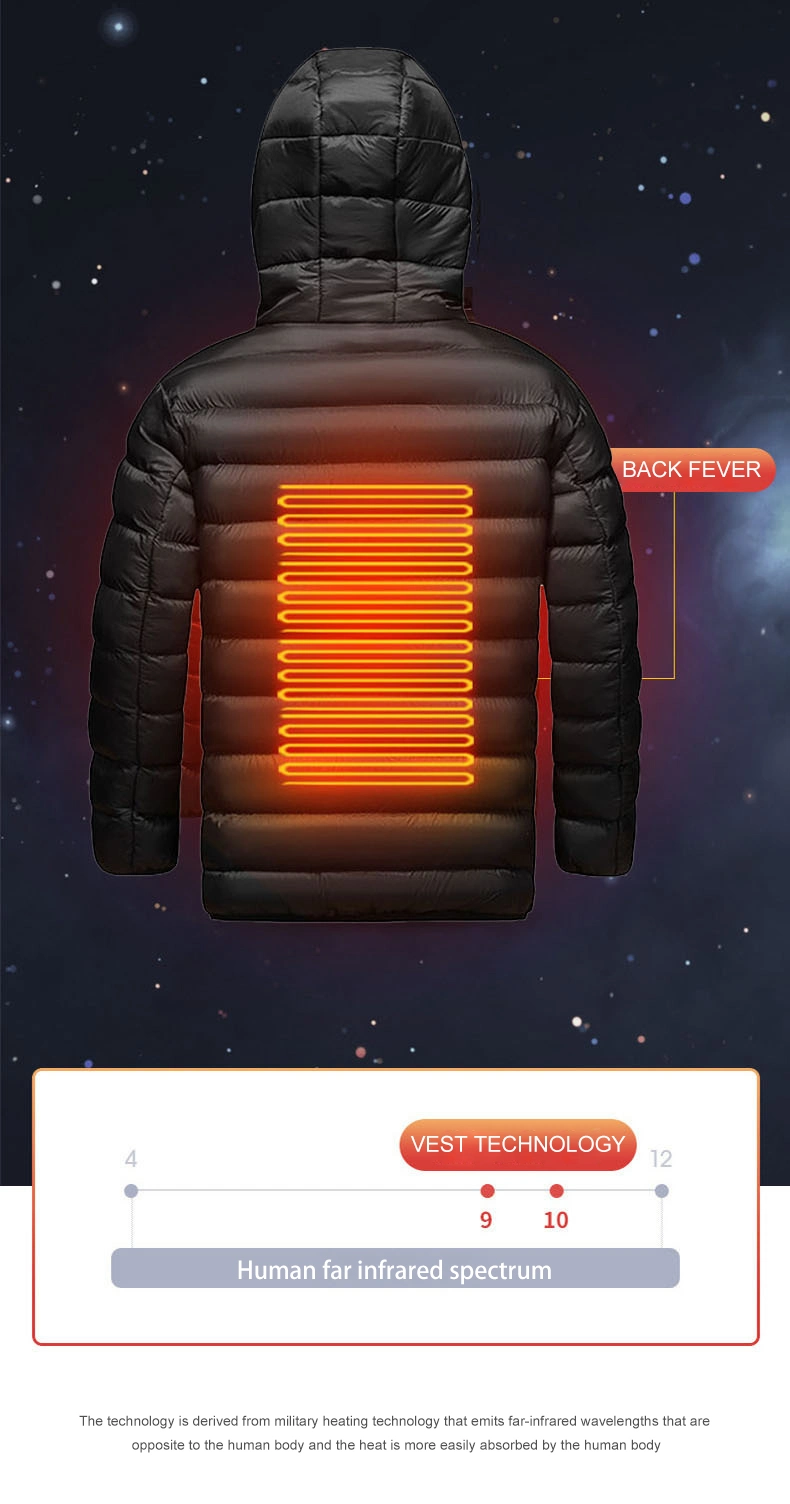 USB Interface Smart Electric Heated Jacket Winter Warm Kids Th23001