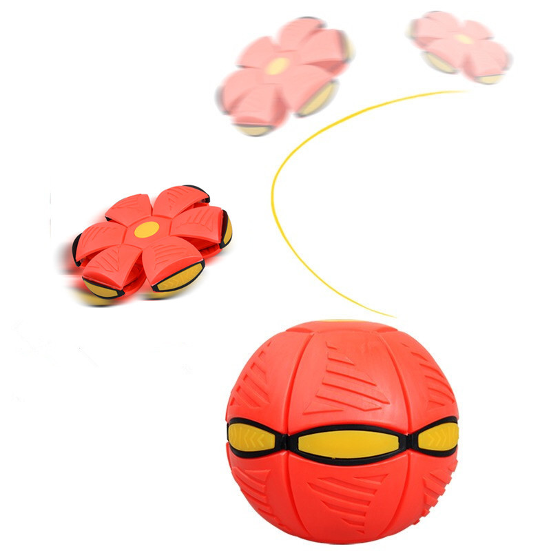 New Cute Magic UFO Deformable Flying Saucer Ball with Light Magic Vent Ball Toy