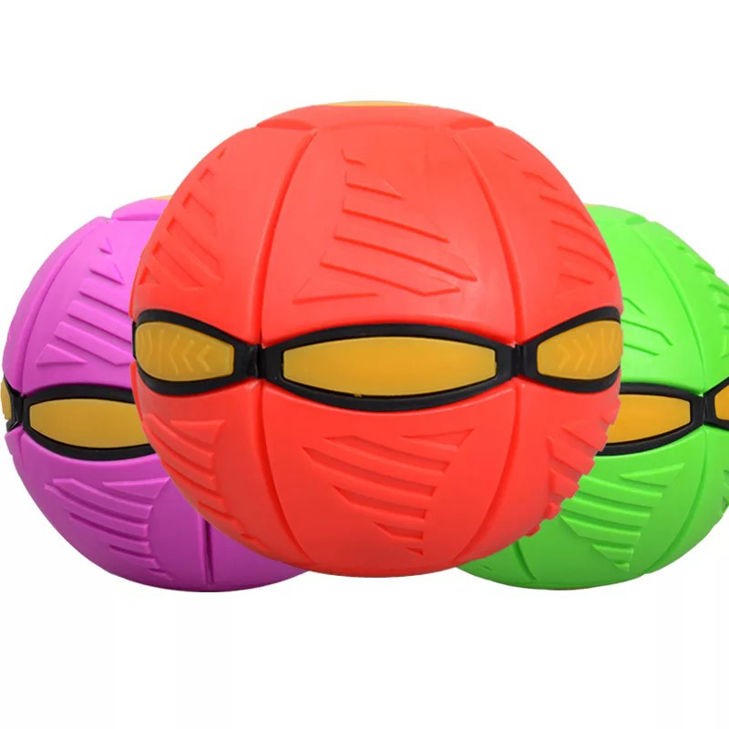 New Cute Magic UFO Deformable Flying Saucer Ball with Light Magic Vent Ball Toy