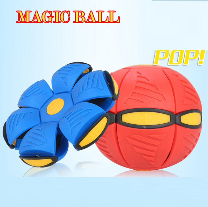 New Cute Magic UFO Deformable Flying Saucer Ball with Light Magic Vent Ball Toy