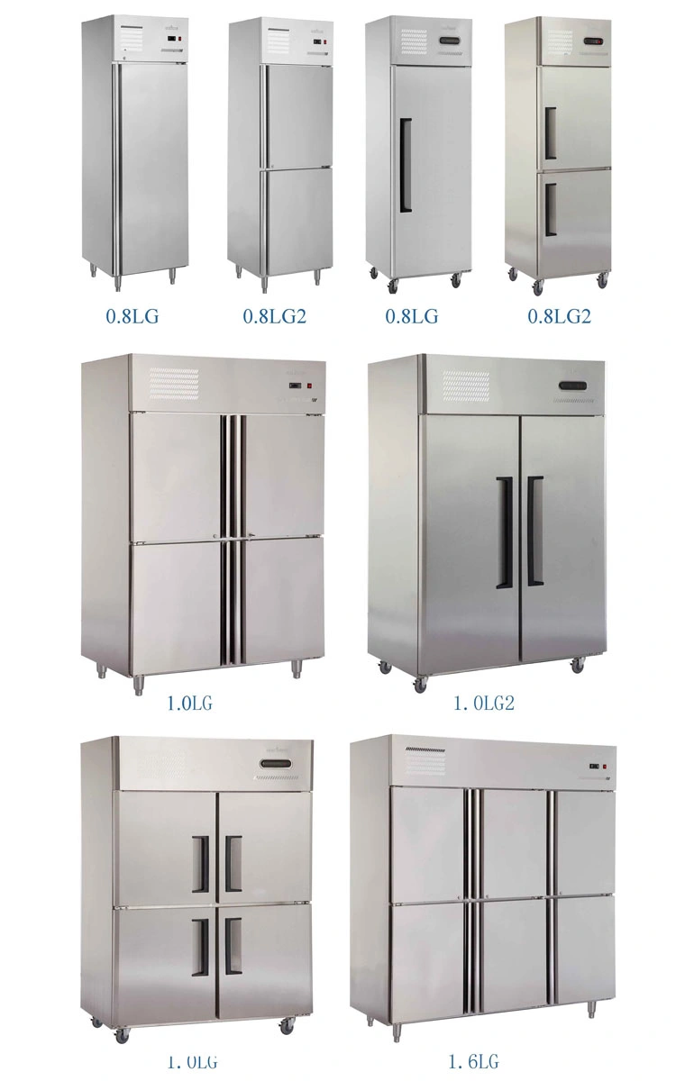 Two Door Double Temperature Stainless Steel Commercial Rrefrigerator/Freezer/Fridge