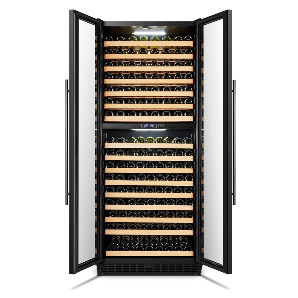 China Large Double Doors Dual Zone Wine Cooler