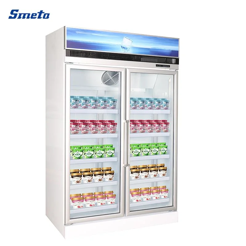 Smeta 925L Multideck Display Freezer Commercial Gelato Display Freezer for Hypermarket