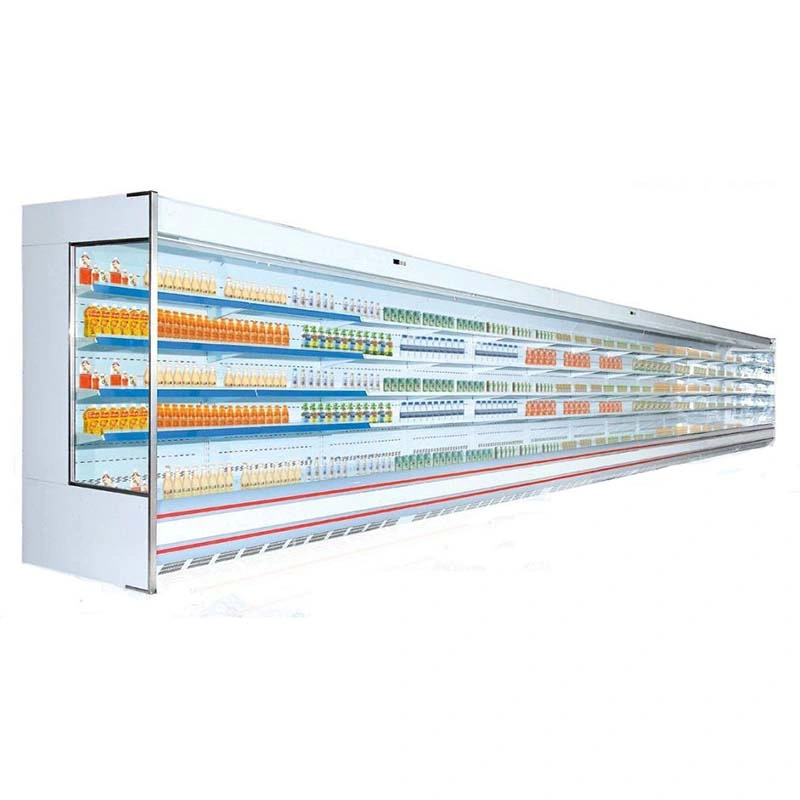 Supermarket Refrigeration Equipment Multideck Open Cooler/Air Curtain/ Upright Open Chiller for Drink