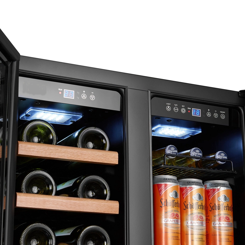 130L Side by Side Beverage Cooler and Wine Cooler