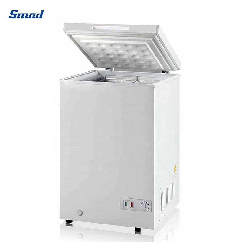 95L White Mini Single Solid Door Small Portable Deep Chest Freezer