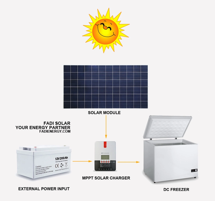 268L DC Deep Freezer Solar Freezer Chest Freezer