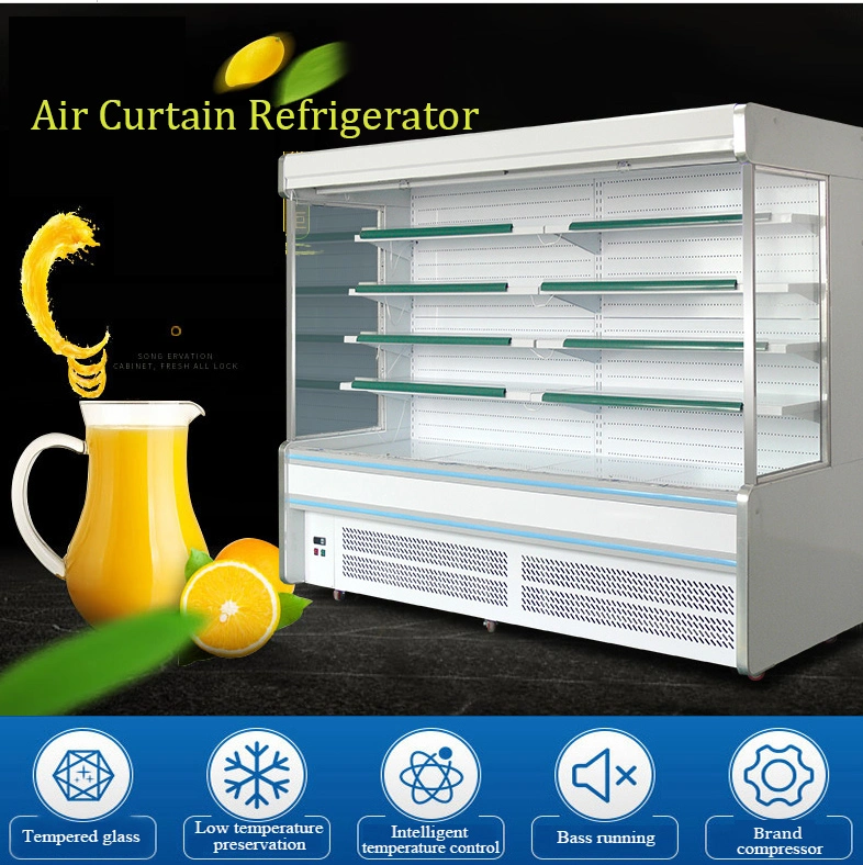 Supermarket Refrigeration Equipment Vegetable Fruit Open Display Fridge Supermarket Fridge