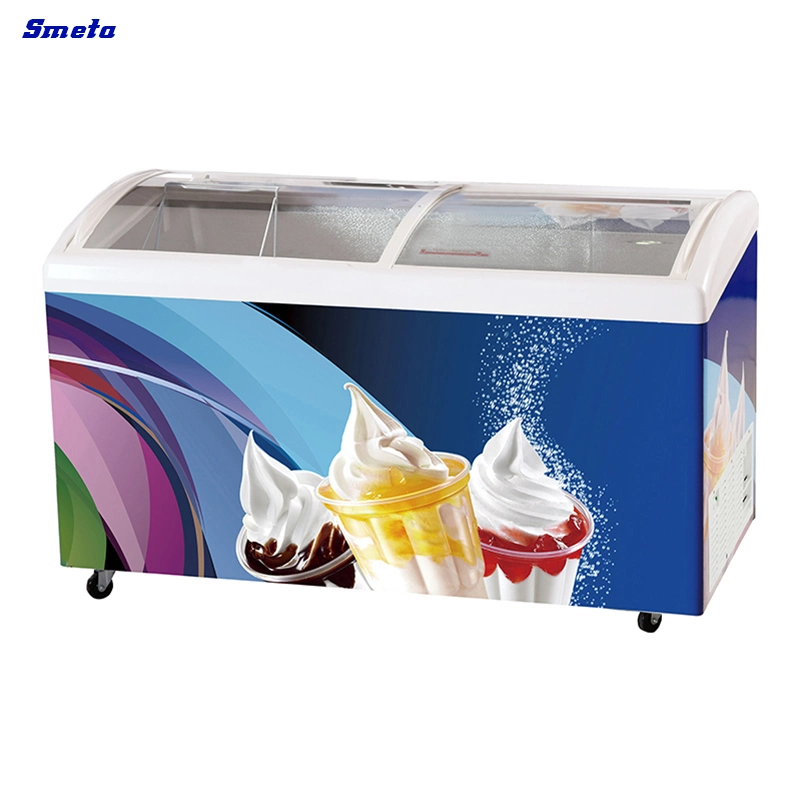 Smeta Ice Cream Display Chest Deep Freezer Counter Showcase Freezer