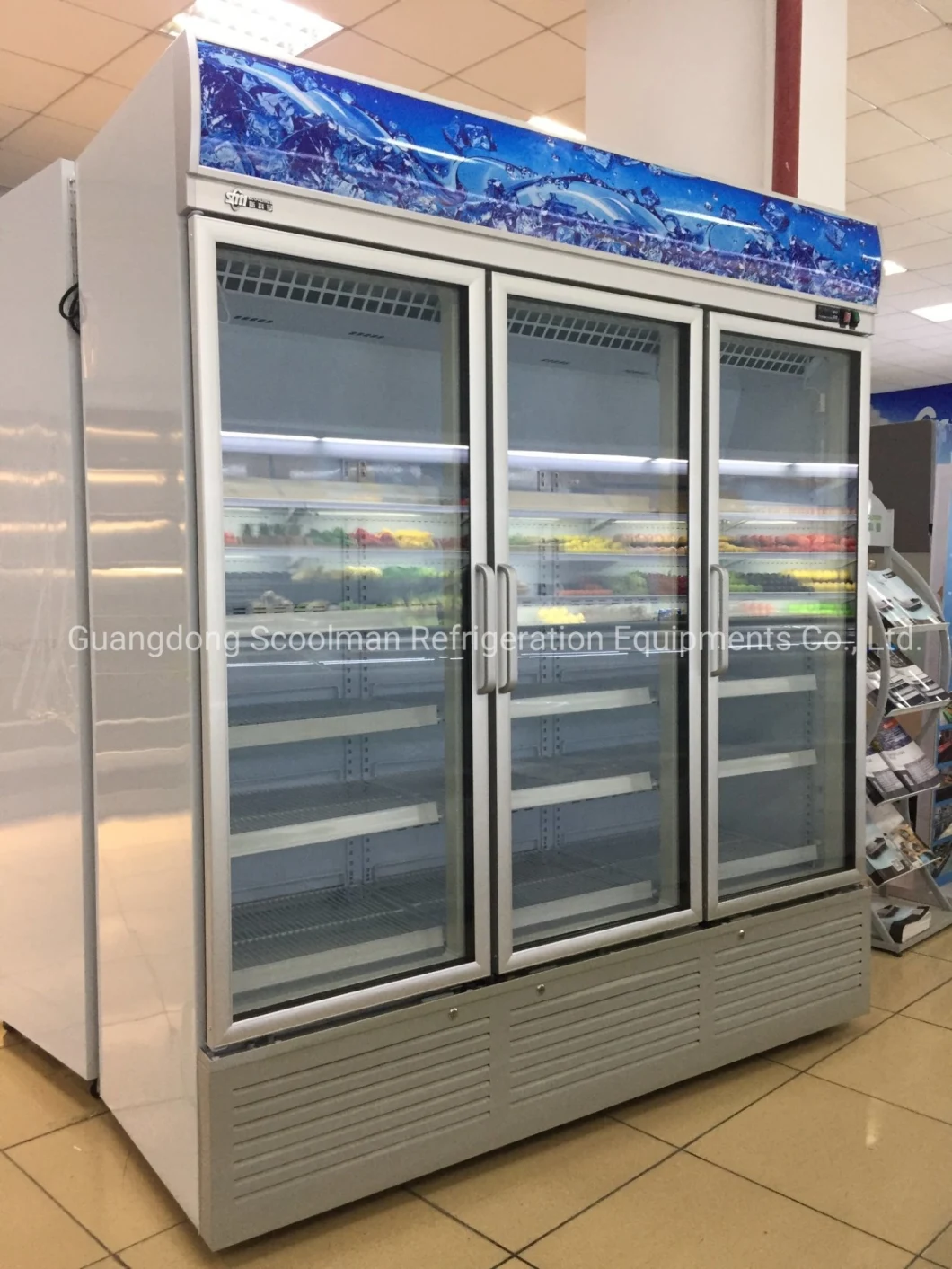 3 Glass Door Display Fridge for Coca Cola and Pepsi