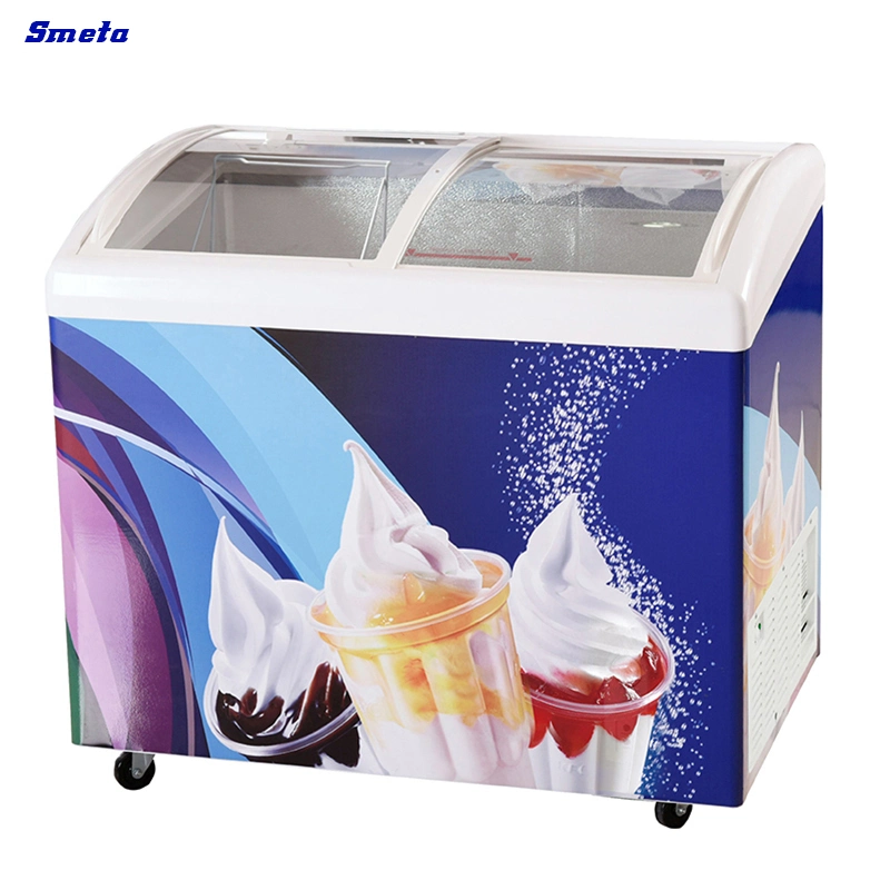 Smeta Ice Cream Display Chest Deep Freezer Counter Showcase Freezer