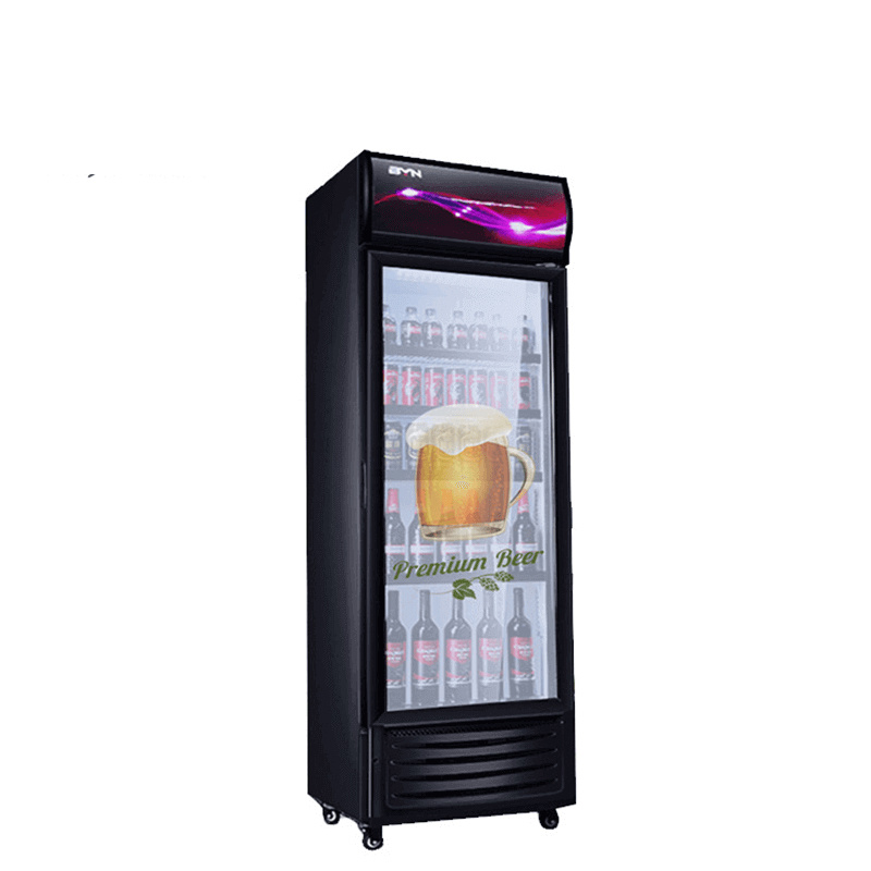 LCD Touch Screen Display Refrigerator Upright Showcase 37inch Beverage Fridge Cooler High Quality Freezer