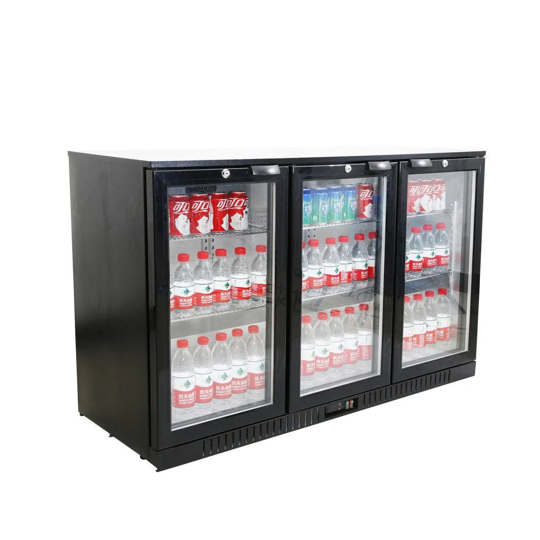 Commercial Triple Glass Door Fridge with 320L Volume Mini Fridge