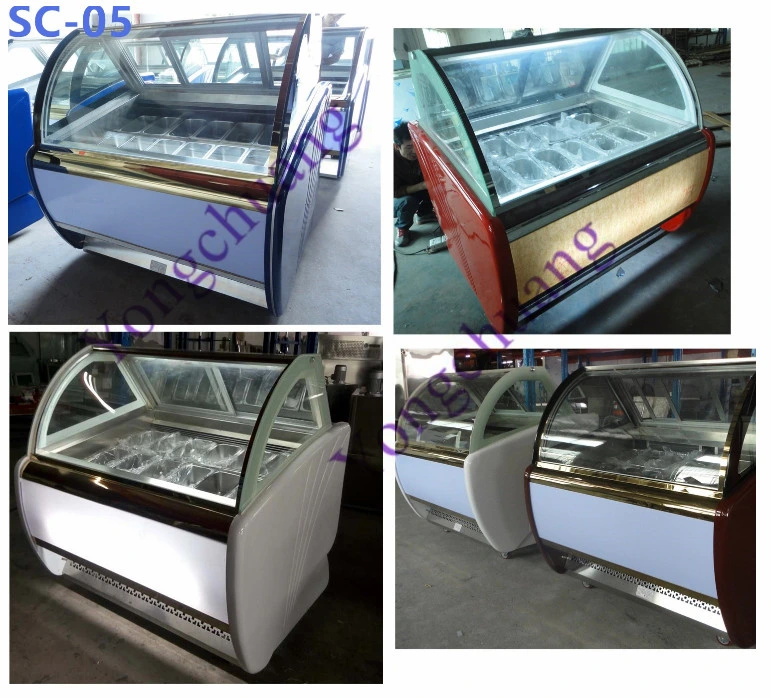 Factory Directly Sale Upright Ice Cream Display Freezer