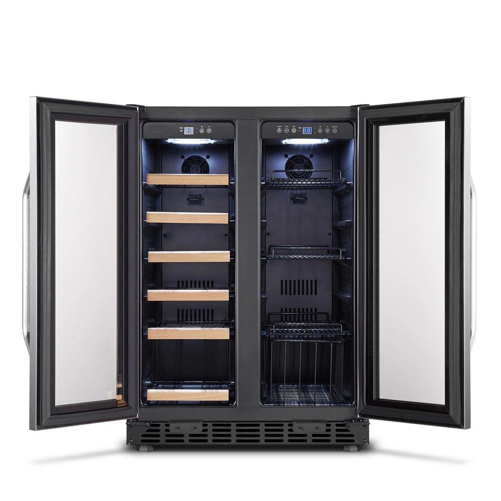 130L Side by Side Beverage Cooler and Wine Cooler