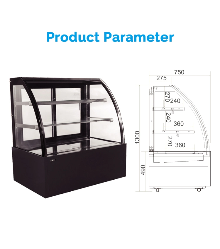 Supermarket Commercial Fridge Pastry Cooler Vertical Cake Display Cooler