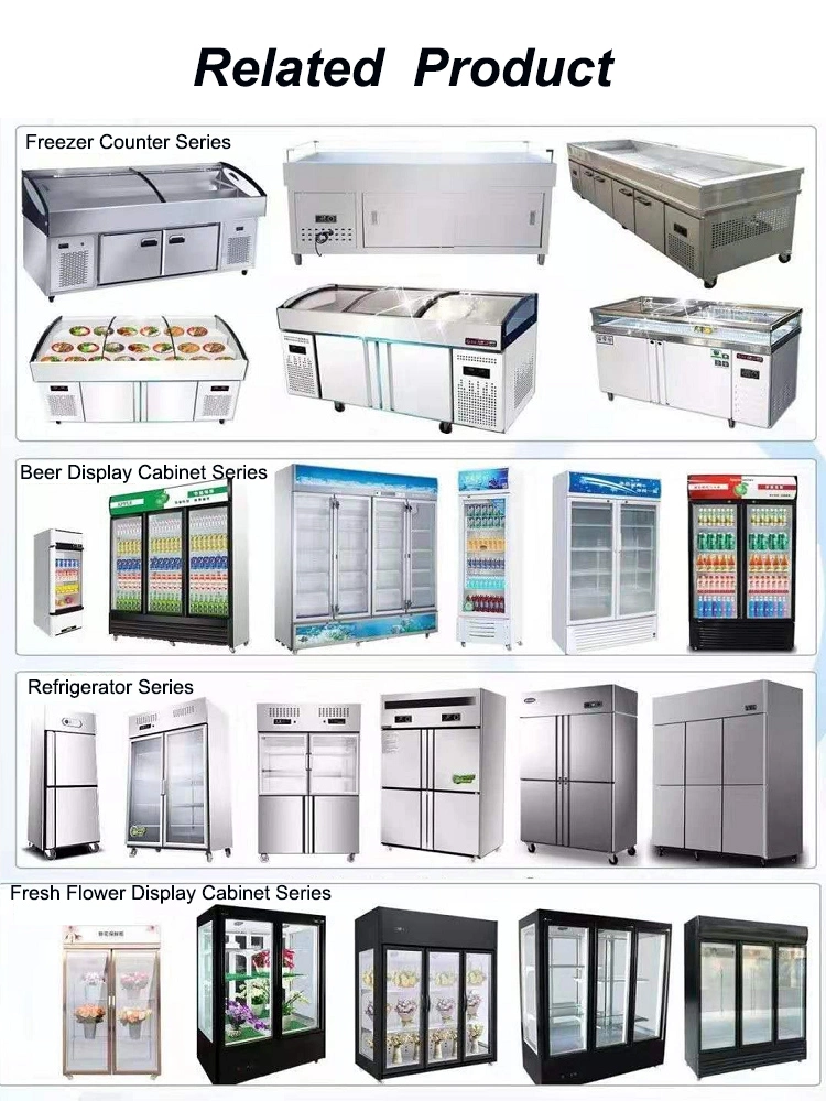 Commercial Kitchen 2 4 6 Door Freezer and Refrigerator Commercial Fridge for Restaurant Hotel Salad Bar