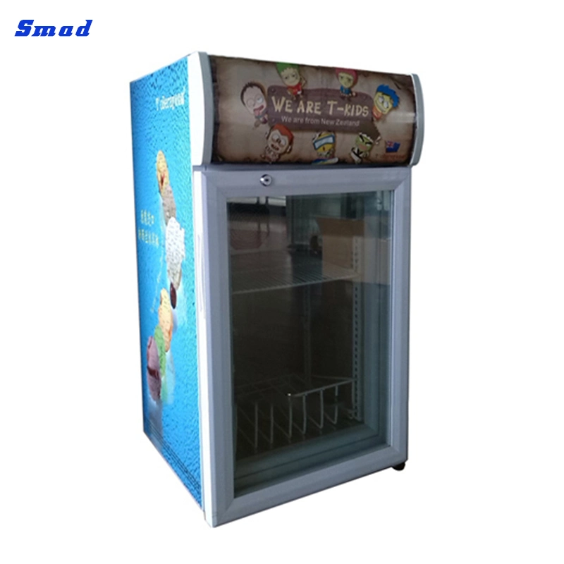 Smad Single Glass Door Countertop Freezer Display Freezer