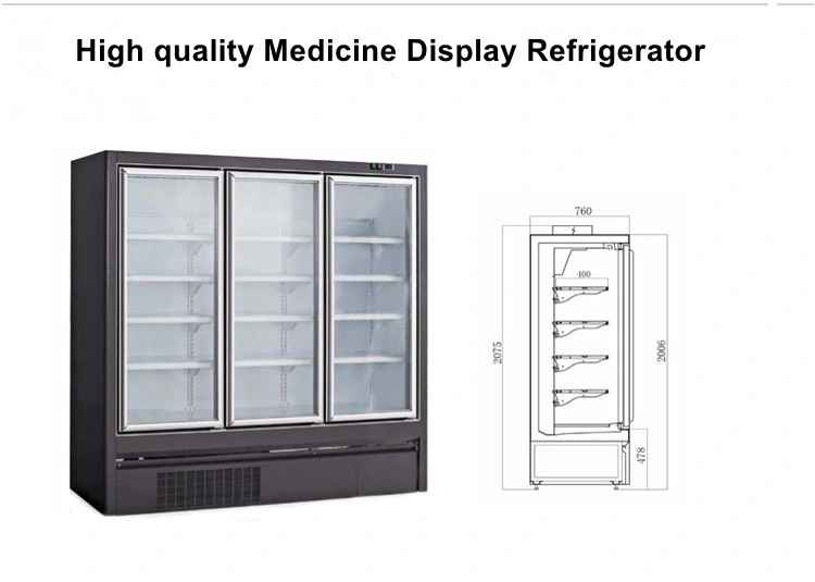 Standing Two Doors Medical Refrigerator Freezer for Sale, Medicine Fridge