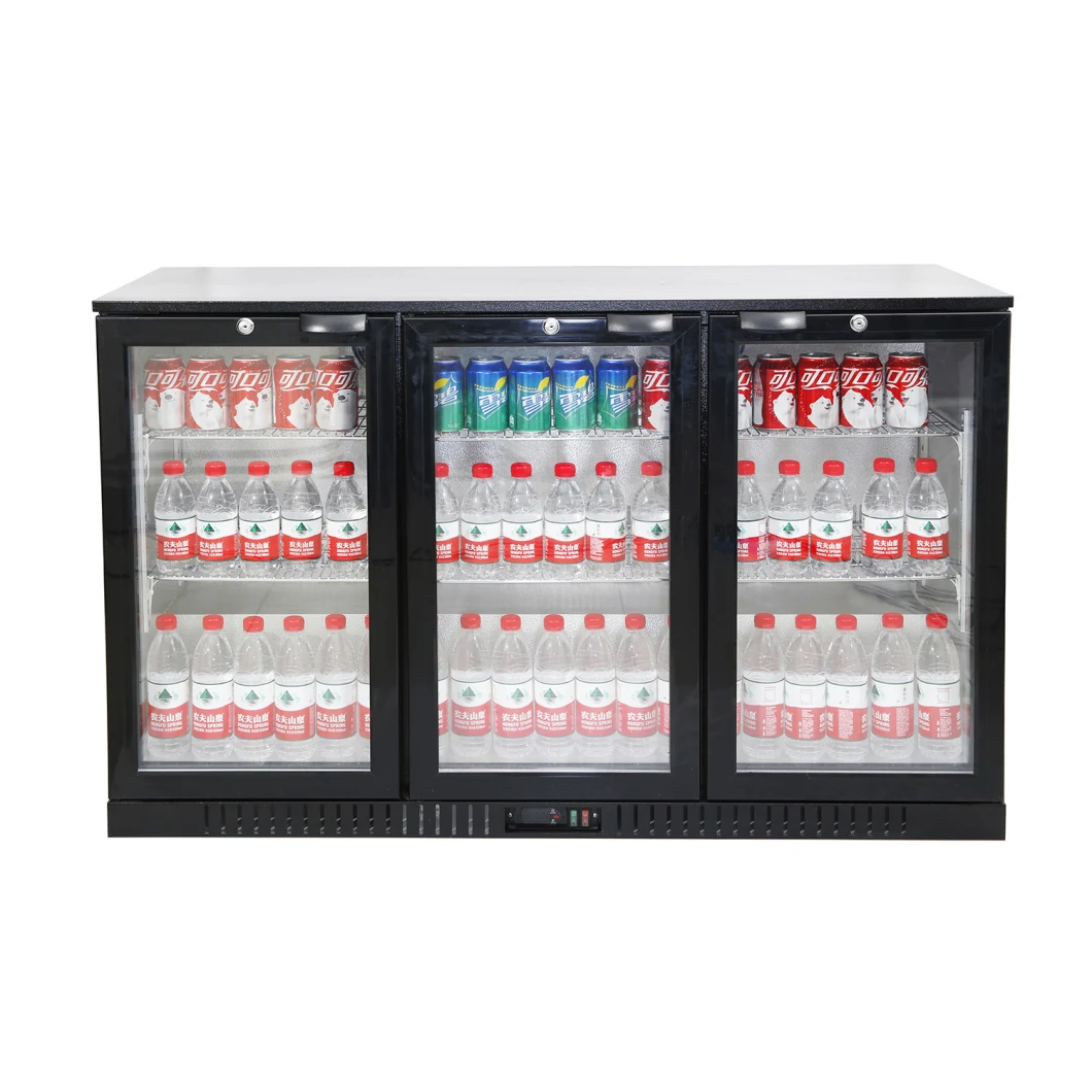 Commercial Triple Glass Door Fridge with 320L Volume Mini Fridge