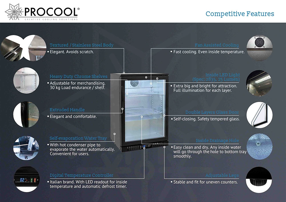 Under Counter Bar Fridges with Carel Digital Controller