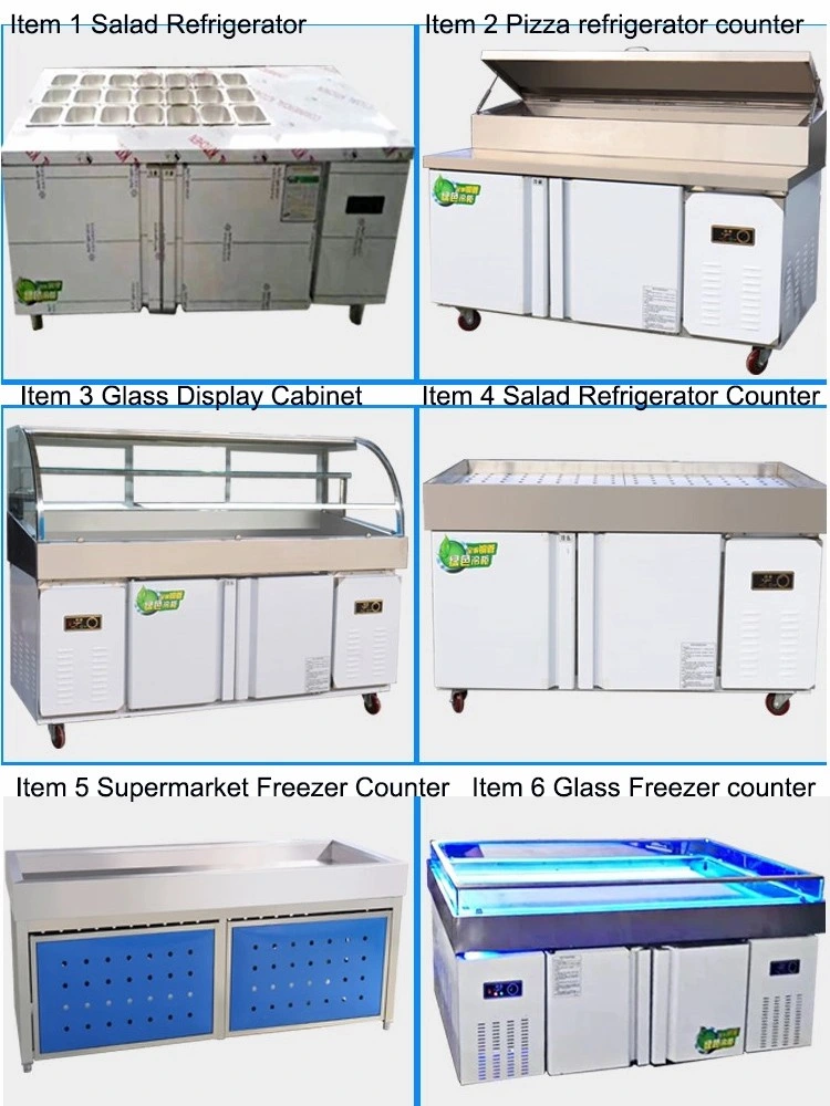 Commercial Fresh Keeping Display Fridge Salad Bar Refrigerator Under Counter Cooked Food Deli Fridge for Restaurant