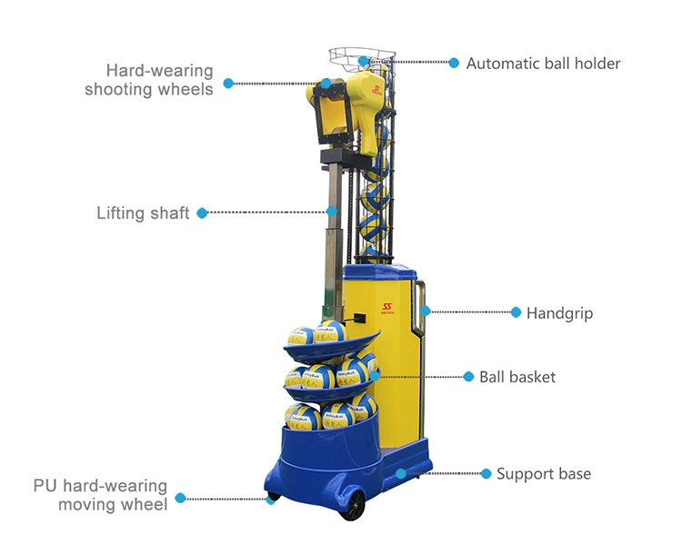 Smart Remote Control Professional Volleyball Training Shooting Machine From Factory