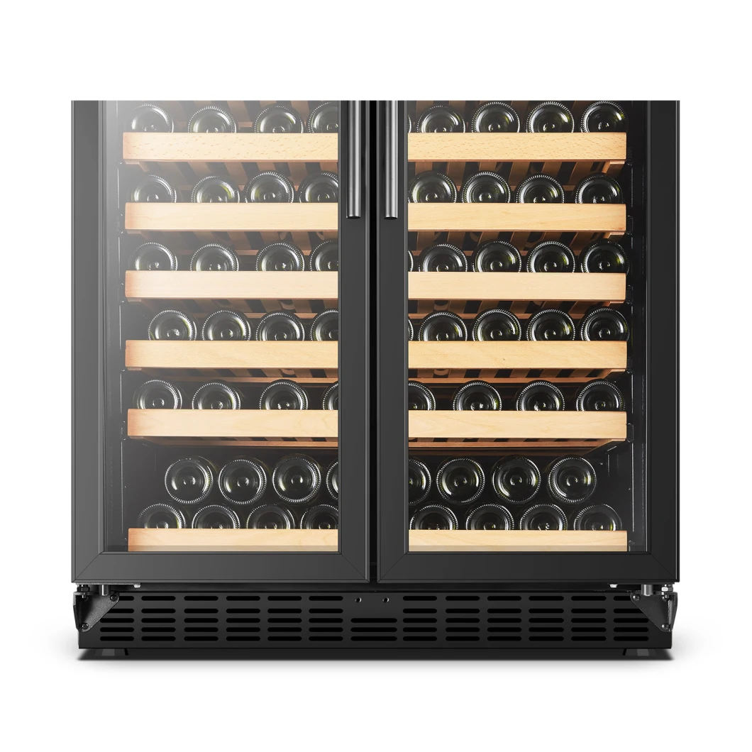 Commercial Fridge Large Double Doors Dual Zone Wine Cooler