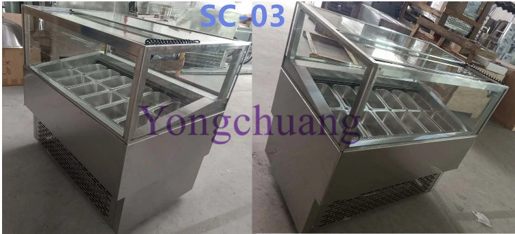 Factory Directly Sale Upright Ice Cream Display Freezer