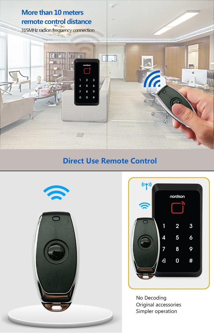 315MHz Radio Frequency Wireless Remote Keypad Card Reader Door Access Control System Set