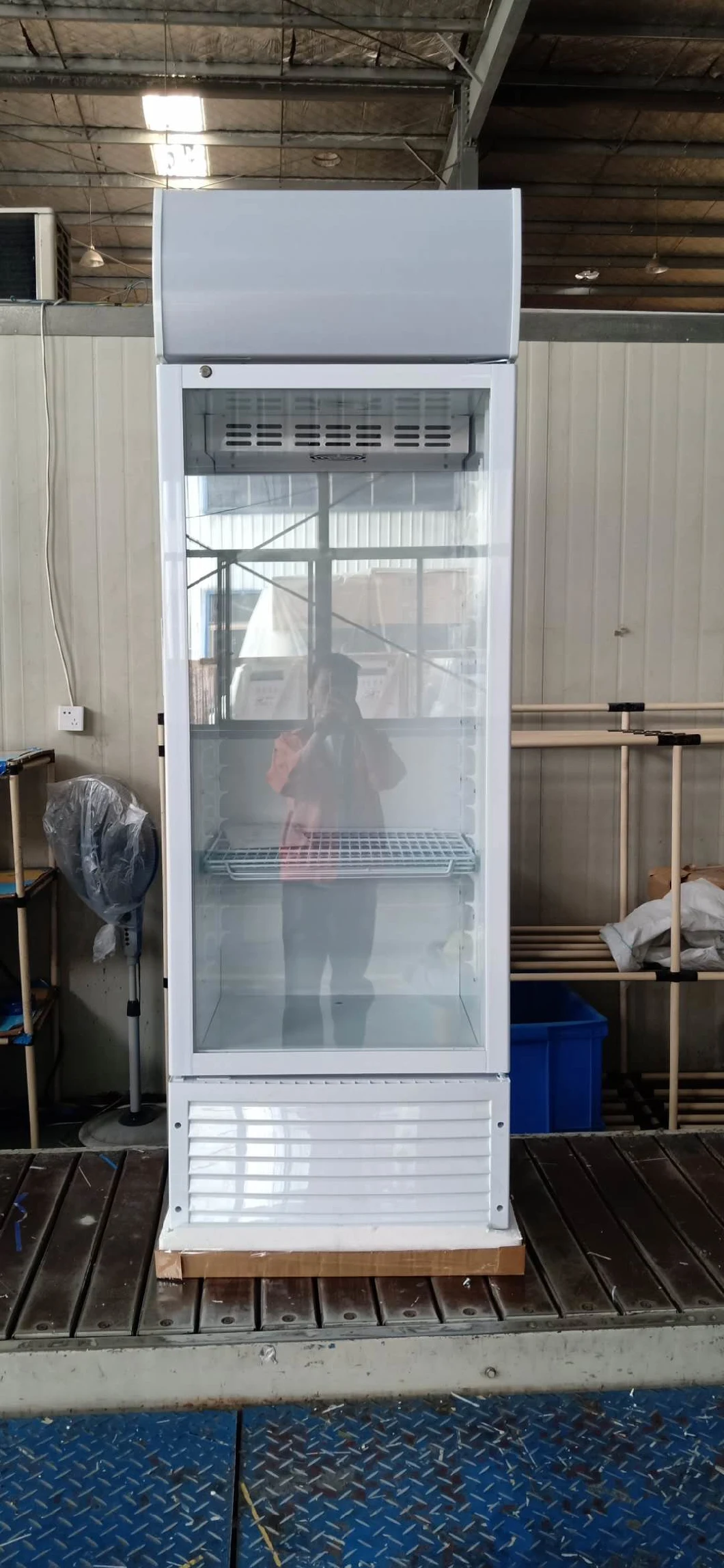 218L Glass Door Beverage Display Showcase Drink Chiller Showcase