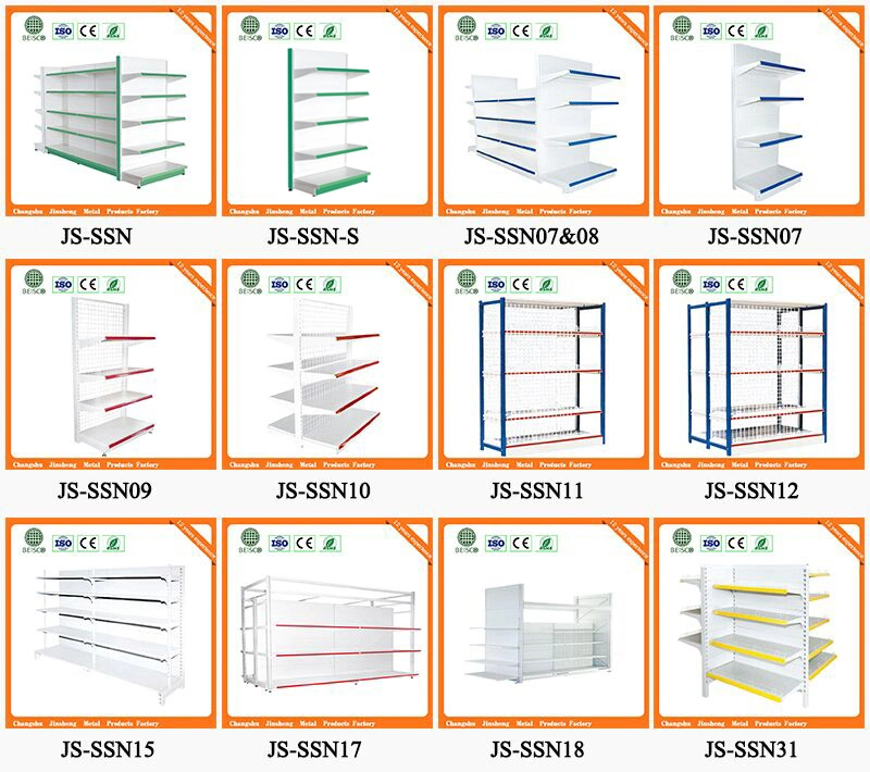 Popular Back Net Grocery Store Display Shelving