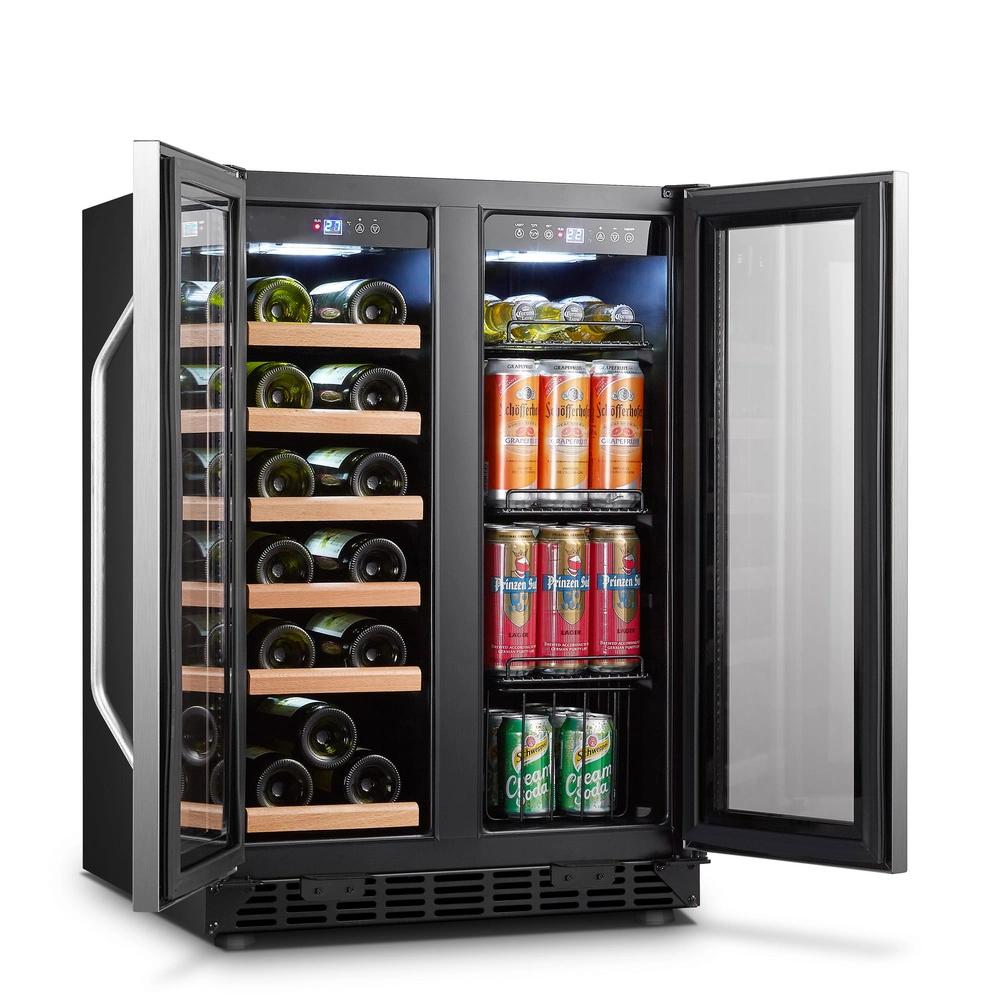 130L Side by Side Beverage Cooler and Wine Cooler