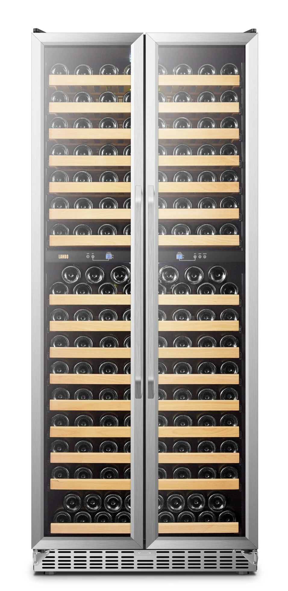 306 Bottles Dual Zone stainless Steel Door Wine Cooler/Wine Cellar/Wine Fridge/Wine Refrigerator