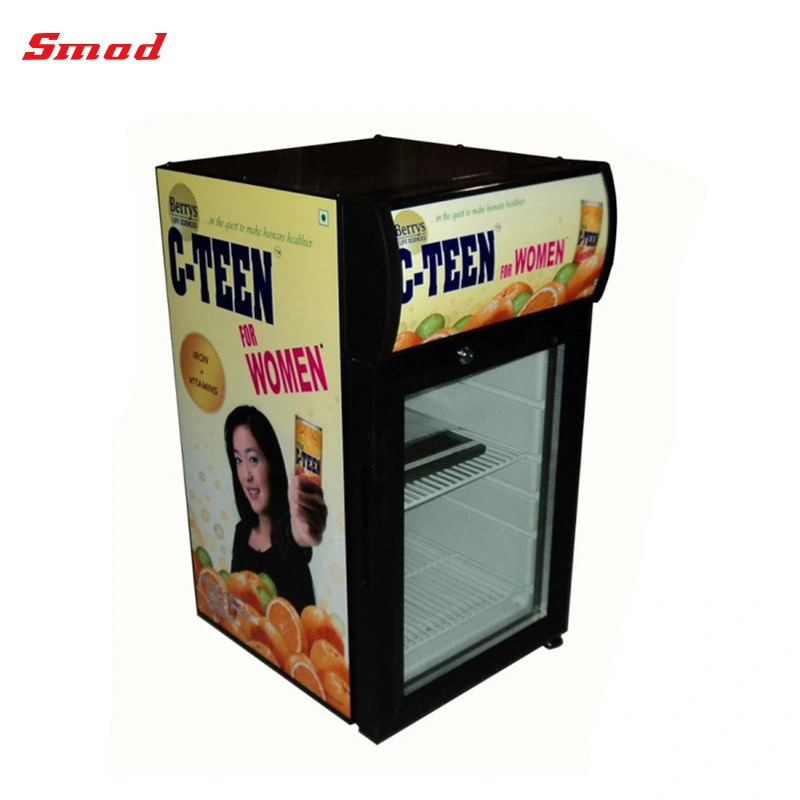 Mini Cooler Counter Mini Display Fridge with Lamp