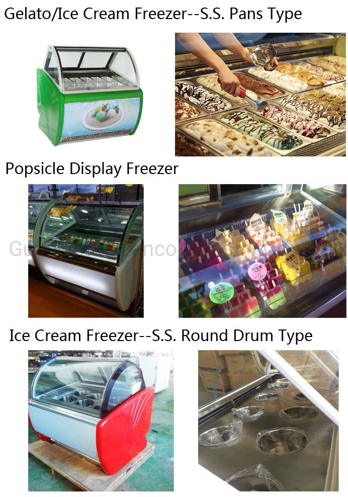 High Quality Commercial Refrigerator Ice Cream Showcase for Supermarket Mall