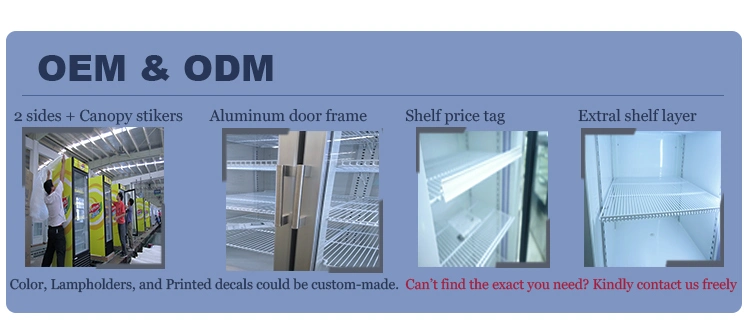 Factoru Price Single Door Upright Showcase, Upright Cooler, Glass Door Merchandiser with 5 Metal Shelves Cooler