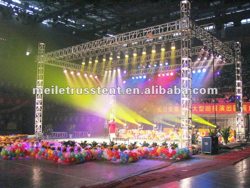 Assemble Display Fashion Show Outdoor Spigot Concert Exhibition Stage Lighting Roof Event Trade Show Screw Truss