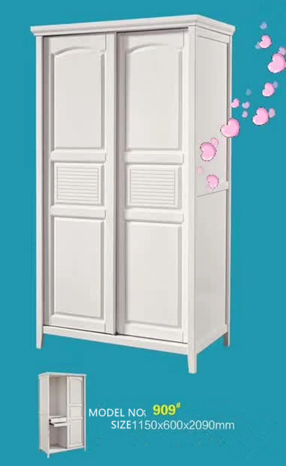 Wholesale Cupboard Modern Armoire Free Standing Almirah Wood Closet Wardrobe