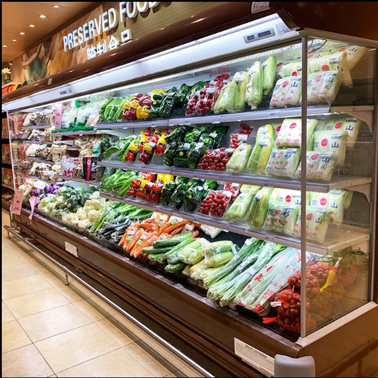 Supermarket Vegetable Fridge Vegetable Display Cooler Refrigerator for Drinks