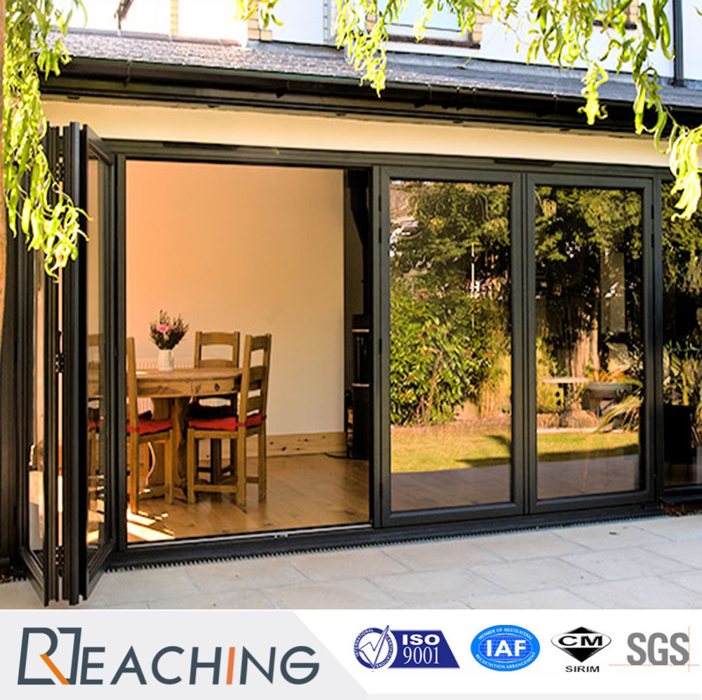 Interior Aluminum Bi-Folding Door Glass Door Metal Door with Tempered Glass