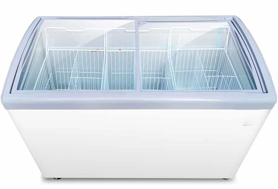 Commercial Supermarket Sliding Glass Door Ice Cream Showcase Display Chest Chiller Freezers