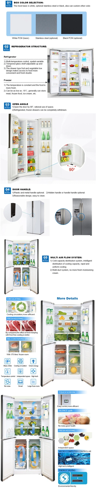 Low Power Consumption Ice Porridge Display Refrigerator Made in China